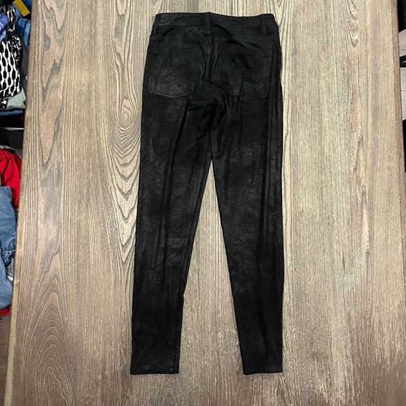 Idyllwind Miranda Lamber Pants Skinny Low Rise Textured Coated Black Size 4 - Picture 7 of 12